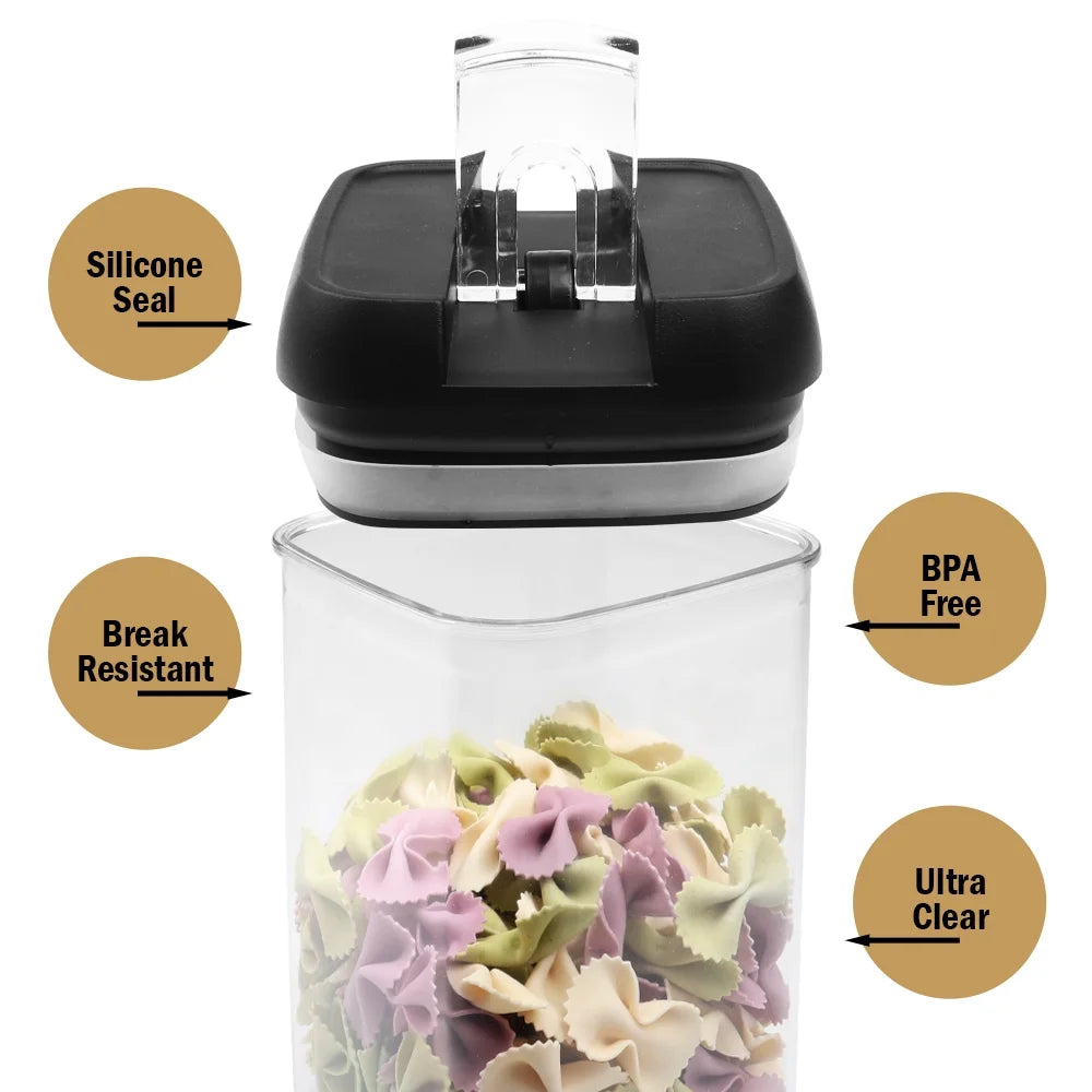 Airtight Food Storage Containers with Lids, 7 PCS BPA Free Kitchen Plastic Storage Containers for Dry Food,Flour and Sugar, for Pantry Organization and Storage