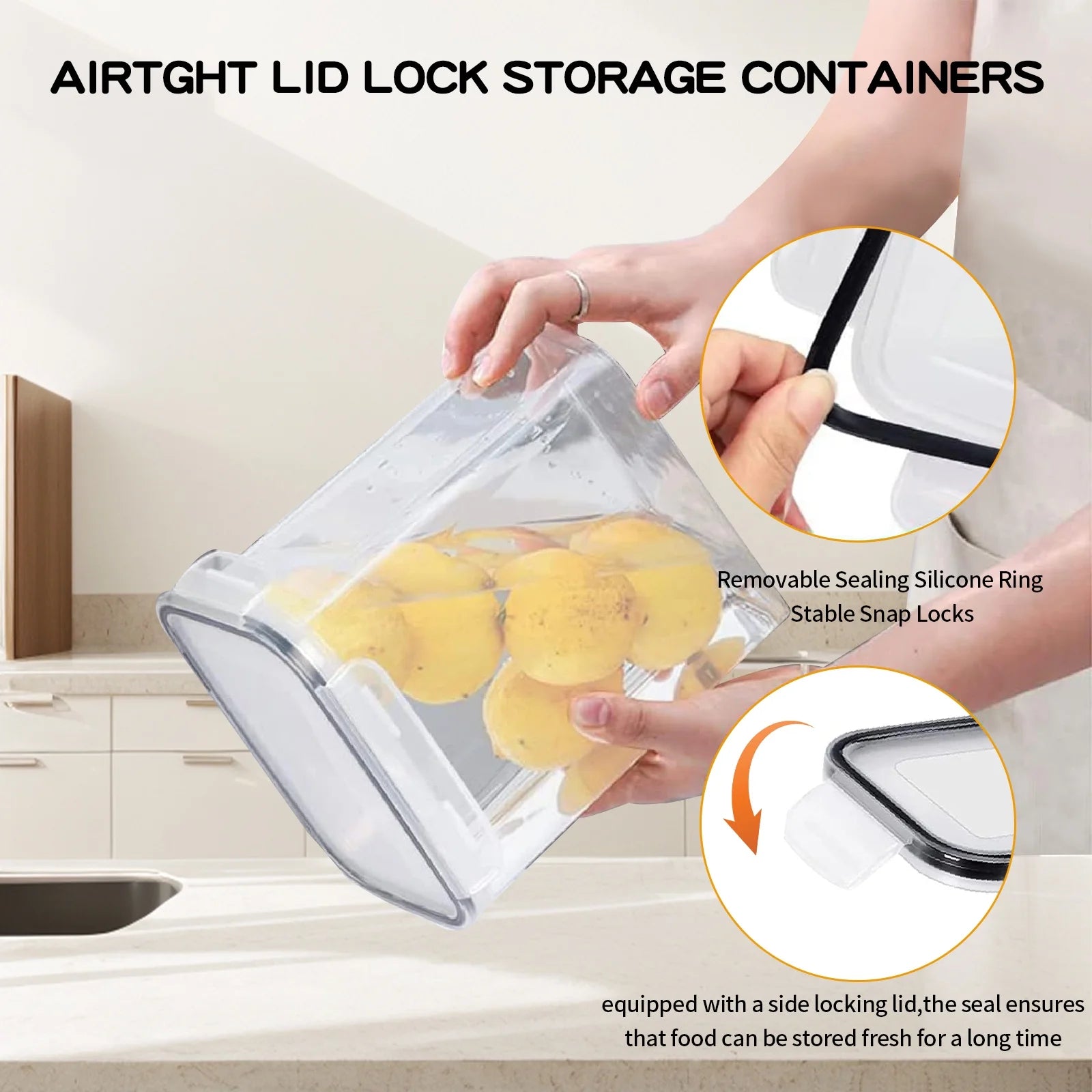 24 Pack Airtight Food Storage Containers with Lids, Plastic Kitchen and Organization Canisters for Cereal, Flour and Sugar, BPA Free, Includes Spoons, Labels and a Pen